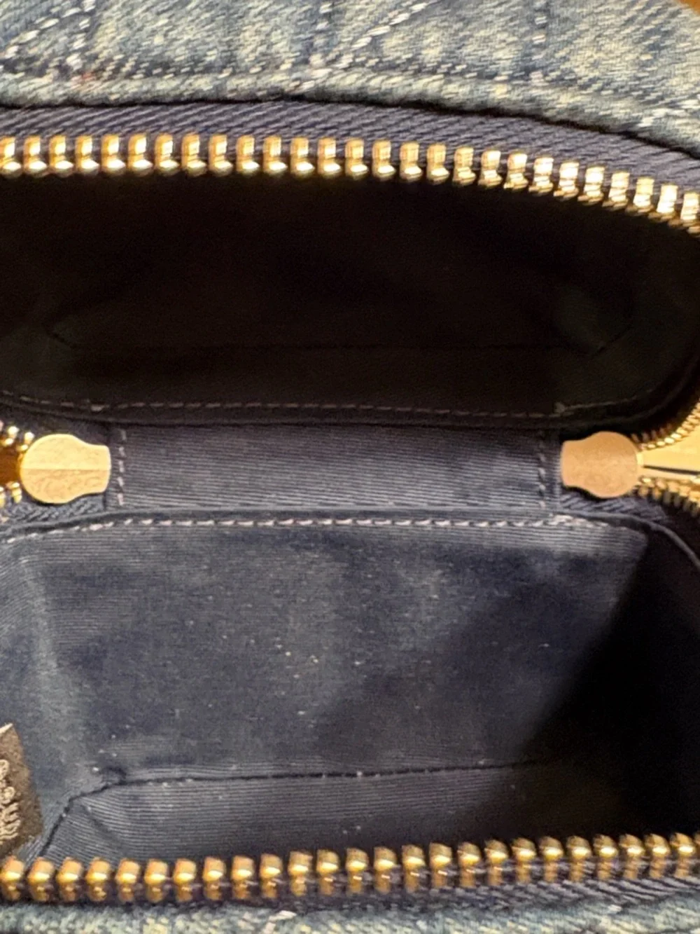 COACH Quilted Dark Blue Denim Bag with Silver Accents - Picture 11 of 11
